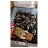 Canning Rings in Plastic Tub