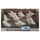 (8) Halloween Ceramic Ghost Tealight Holders