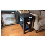 Black End Table -**
