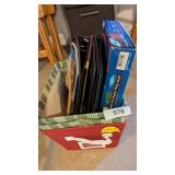 (3) Fabric Storage Bins w/ Office Supplies