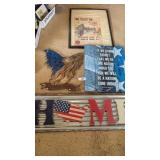 (4) Patriotic Man Cave Wall Art
