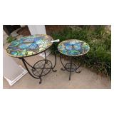 (2) Patio Tables w/ Butterfly Motif