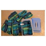 Large Quantity Linen Napkins in Small Tote w/ Lid