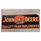 John Deere Quality Implements Metal Sign