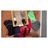 Fabric Storage Basket w/ Sock Hats &