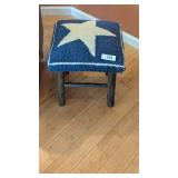 Natural Wood Look Pillow Stool