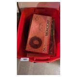 Large Tote w/ Lid + Board Games -**