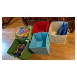 (6) Storage Cube Baskets + A Few Games & Toys