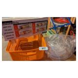 Condiments On Ice Tray, Plastic Relish Plate w/