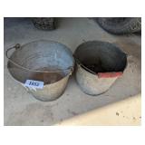 (2) Galvanized Buckets
