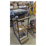 Portable Cart + Rolling Metal Rack