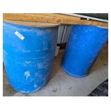 (2) Blue Barrels