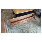 Cottage Core Wall Shelf w/ Heart Cutouts