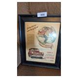 Framed Page From 1946 Vintage Magazine w/
