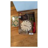 Battery Op Clock & Other