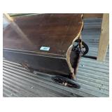 Wooden Drop-Leaf Rolling Cart