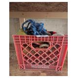 Milk Crate w/ Straps & Rope