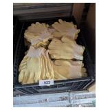 Plastic Crate w/ Assorted Gloves