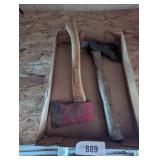 (2) Wooden Handled Axes