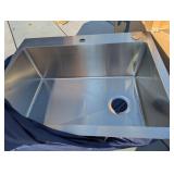 SS Single Bowl Top Mount Sink (~28") w/
