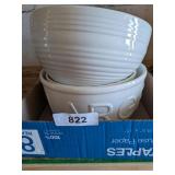 (3) White Bowls
