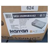 Karran SS Undermount Sink - 33" x 18" x 10"