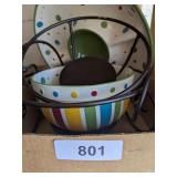 Vegetable Dish, Other Bowl & Metal Stand