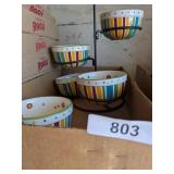 (5) Celebrating Home Bowls w/ Stand