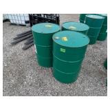 (3) Green Metal Barrels