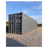 40ft. Gray High Cube Shipping Container w/ **