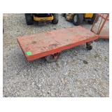 Orange Metal Rolling Cart