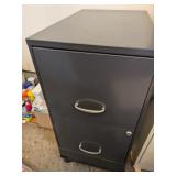 Two Drawer Metal File Cabinet