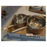 (2) Nicer SS Sauce Pans w/ Lids