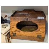 Wood Bread Box (glass needs to be reinstalled)