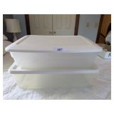 (2) Sterilite Under The Bed Storage Containers w/