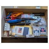 Scissors, Cards, Flashlights, Screwdriver, +
