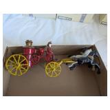 Cast Iron Horse Drawn Fire Truck