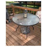 Glass Top Patio Table w/