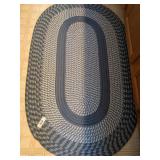 Oval Braided Rug + Small Blue Rug