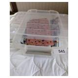 Cotton Quilting Fabrics In Small Tote w/ Lid