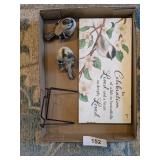 Inspirational Stone w/ Easel + (2) Bird Figurines