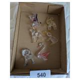 Vintage Clear Plastic Animal Figurines