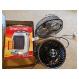 (1) Ceramic Heater + (2) Small Fans