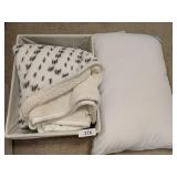 Basket, Fleece Throw + Pillow
