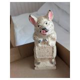 Cast Iron Thrifty The Wise Pig Bank