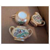 Miniature Sugar, Creamer & Cup -*