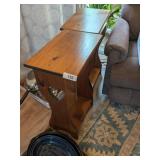 (2) Cottage Core End Tables w/ Heart Cut-Outs