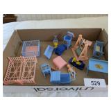 Vintage Plastic Dollhouse Furniture & Accessories