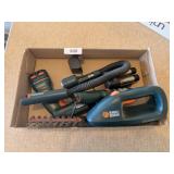 Black & Decker Battery Op Drill, Flashlight &