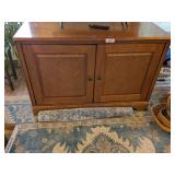 Deluxe Entertainment Cabinet w/ Oak Finish